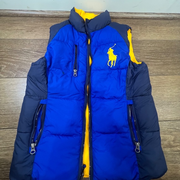 Boys Polo Ralph Lauren Reversible Down Vest with Embroidered Big Pony - Picture 1 of 10